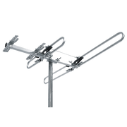 ANTENA PARA EXTERIOR, MULTICANAL VHF-UHF, ALCANCE 50-80KM, 4 ELEMENTOS, CABLE 8MT RG59 COAXIAL