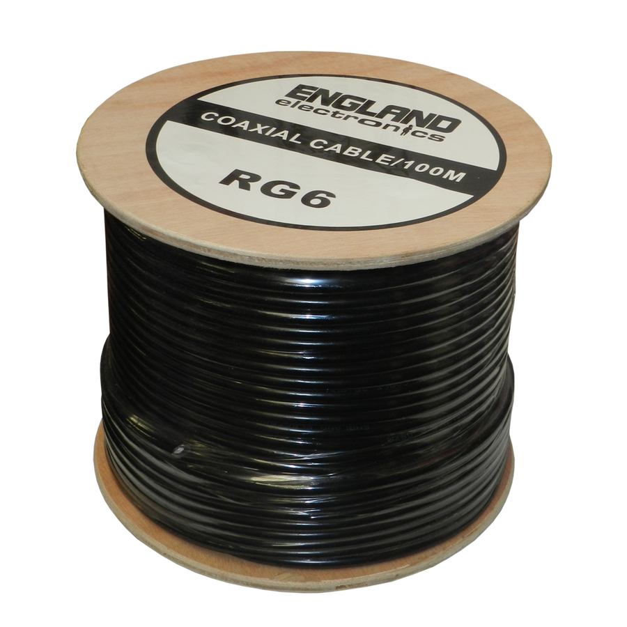 Rollo Cable Coaxial 100 m, 128 Hilos, ENGLAND ELECTRONICS RG6 100m