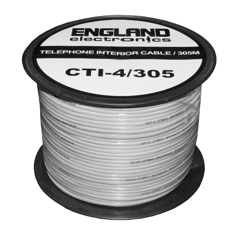 Rollo Cable Audio 305 m, Compuesto de Aluminio Revestido de Cobre CCA, ENGLAND ELECTRONICS CTI-4-305