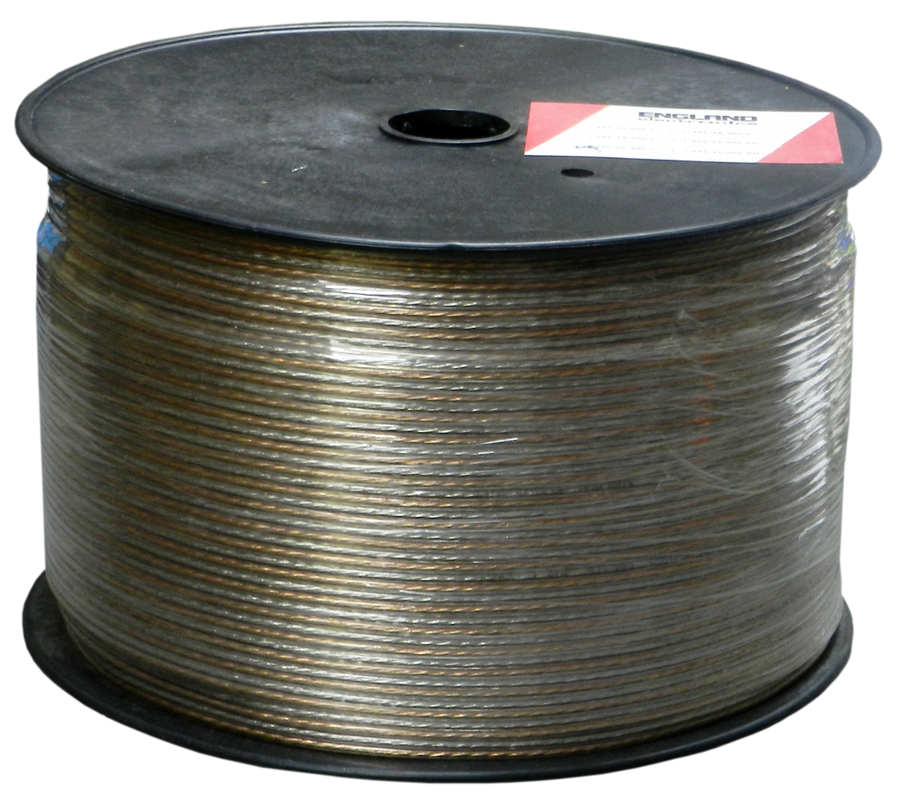 CABLE TRANSPARENTE PARA PARLANTE, CALIBRE 16, 305 MTS, CCA