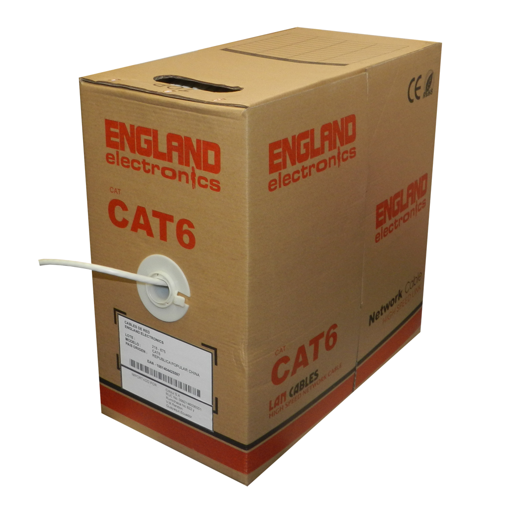Cable de Red UTP 305m, Categoría 6E, England Electronics