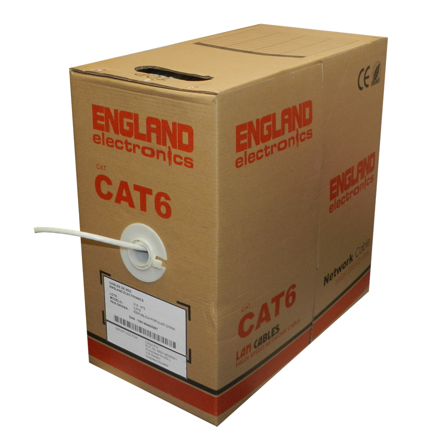Cable de Red UTP 305m, Categoría 6E, England Electronics