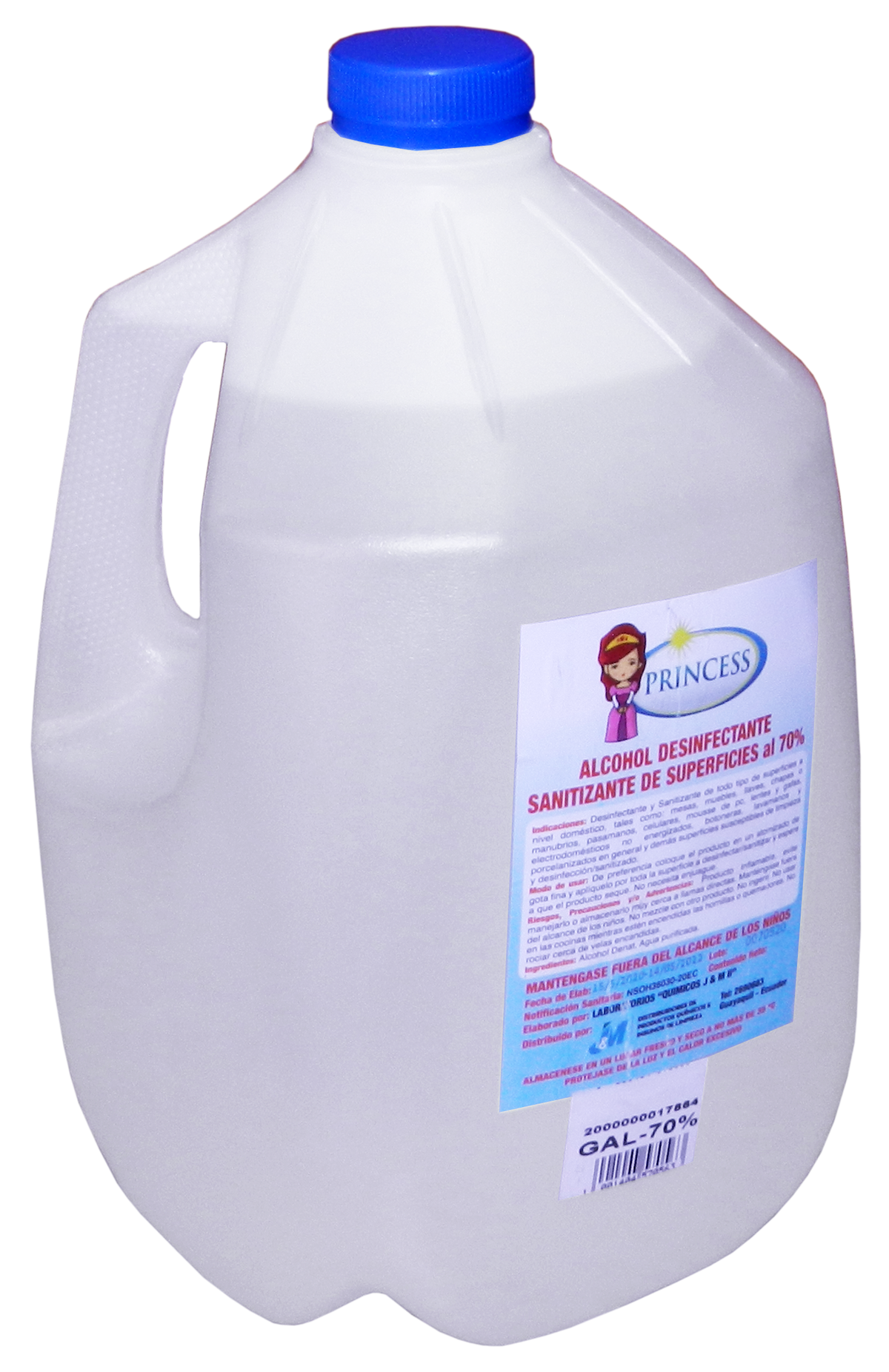 ALCOHOL ANTISEPTICO al 70%, 1 GALON