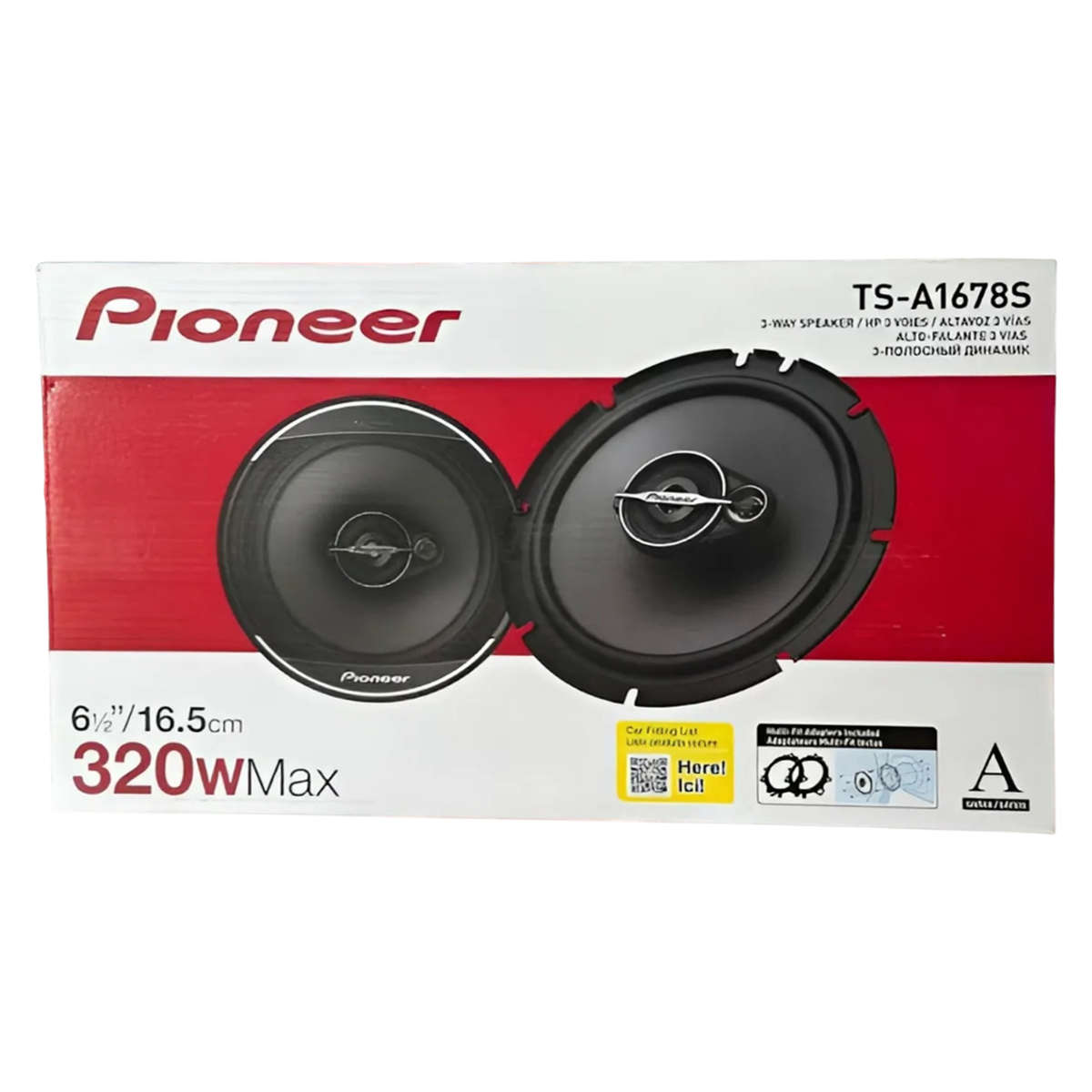 Parlante Para Carro, 6.5 Pulg., 320 Watts, 3 Vias, 87db, 4 Ohm
