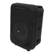 CAJA AMPLIFICADA CON BATERIA 6.5 PULG., 10.000W PMOP, REPRODUCTOR ANALOGICO DIGITAL, ENTRADA MIC 1/4, 3.5MM , EFECTO ECO, LUZ LED RGB, INCLUYE UN MICROFONO