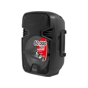 CAJA AMPLIFICADA CON BATERIA 8 PULG., 20.000W PMOP, BT, USB, MICRO SD, INCLUYE UN MICROFONO DE MANO