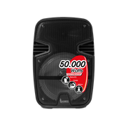 CAJA AMPLIFICADA CON BATERIA 8 PULG., 20.000W PMOP, BT, USB, MICRO SD, INCLUYE UN MICROFONO DE MANO