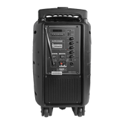 CAJA AMPLIFICADA CON BATERIA 10 PULG., 90.000W PMOP, BT, USB, MICRO SD, INCLUYE UN MICROFONO VHF