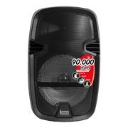 CAJA AMPLIFICADA CON BATERIA 10 PULG., 90.000W PMOP, BT, USB, MICRO SD, INCLUYE UN MICROFONO VHF