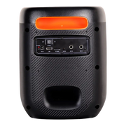 CAJA AMPL. CON BATERIA 6.5 PULG., REPRODUCTOR ANALOGICO DIGITAL, ENTRAJA JACK 1/4, 3.5MM, BASS & TREBLE, LUZ LED RGB, INCLUYE UN MICROFONO