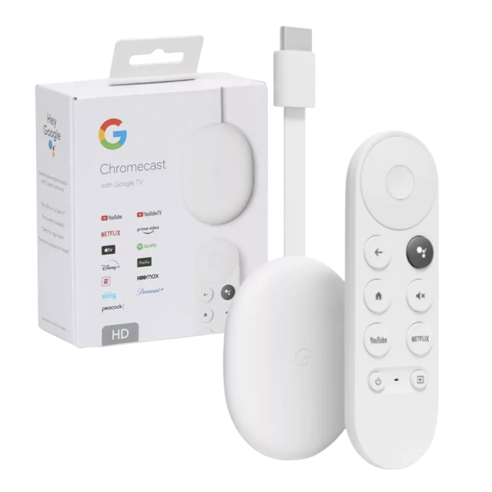 GOOGLE CHROMECAST 2020 CON CONTROL REMOTO, COMPATIBLE CON GOOGLE ASSISTENT