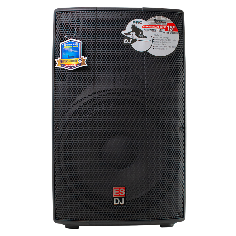 CAJA BI-AMPLIFICADA 15 PULG., 350W RMS LF/100W RMS HF, BT, USB, SD, INCLUYE UN MICROFONO