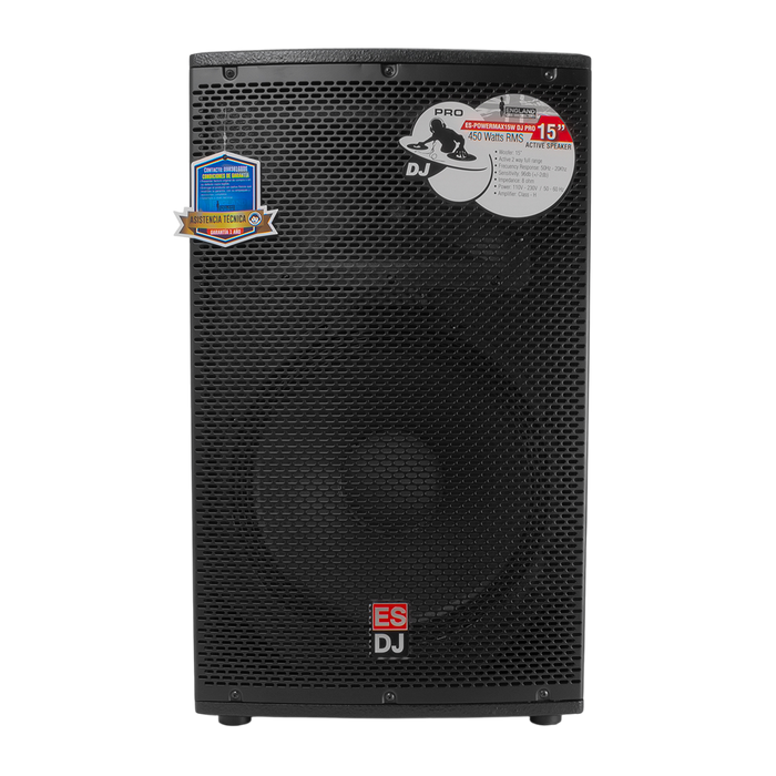 CAJA BI-AMPLIFICADA 15 PULG., 400W RMS LF/100W RMS HF, BT, USB, SD, INCLUYE UN MICROFONO