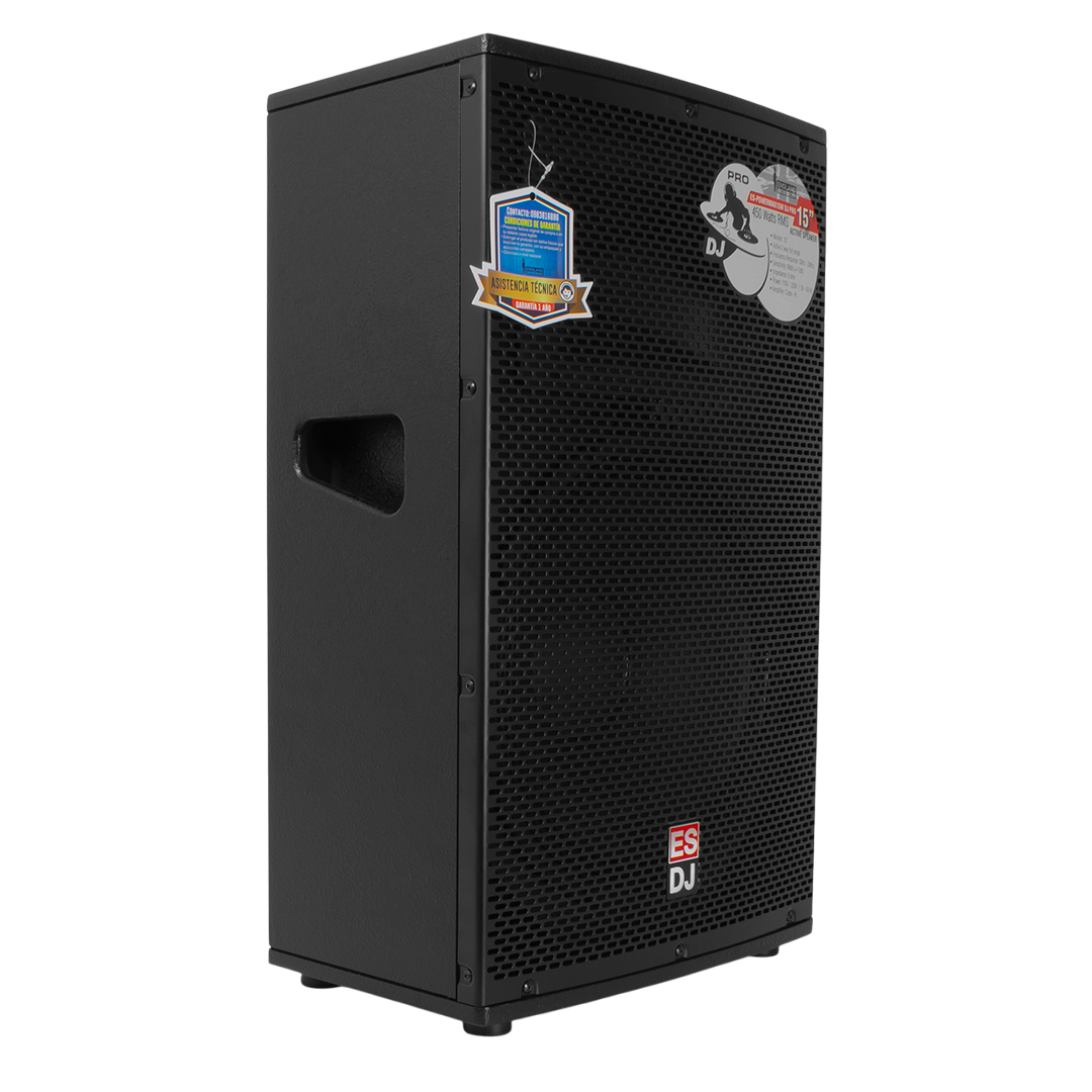 CAJA BI-AMPLIFICADA 15 PULG., 400W RMS LF/100W RMS HF, BT, USB, SD, INCLUYE UN MICROFONO