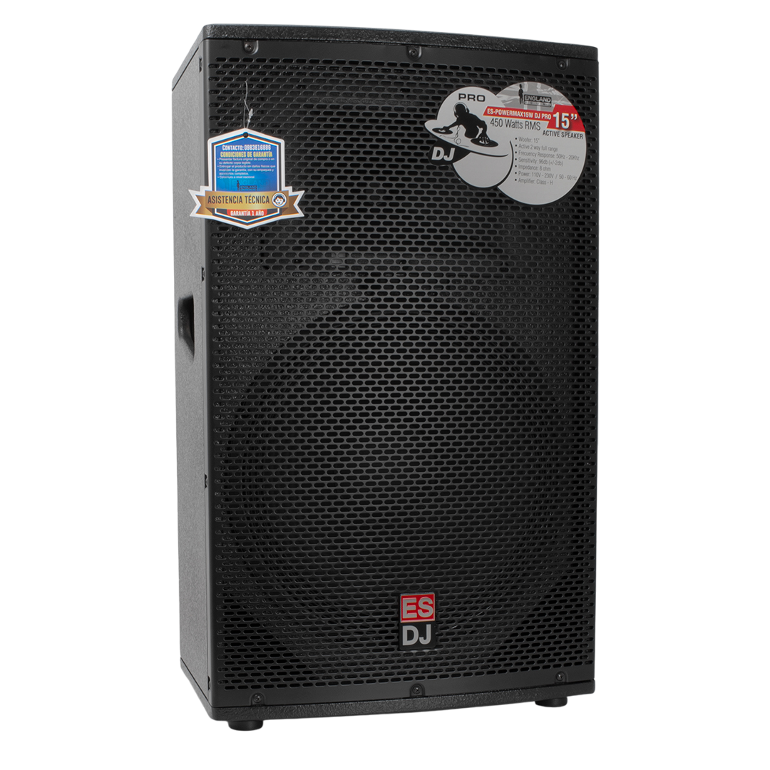 CAJA BI-AMPLIFICADA 15 PULG., 400W RMS LF/100W RMS HF, BT, USB, SD, INCLUYE UN MICROFONO
