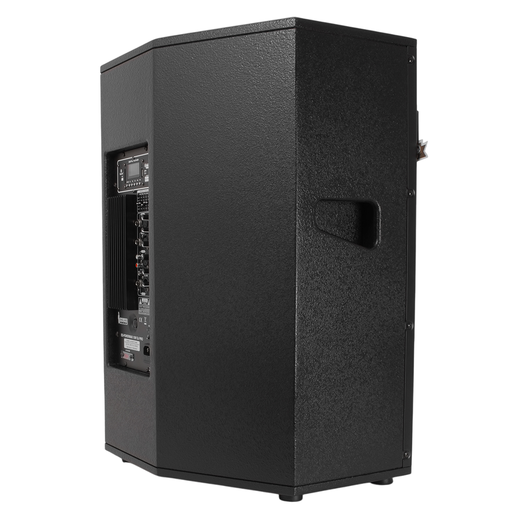 CAJA BI-AMPLIFICADA 15 PULG., 400W RMS LF/100W RMS HF, BT, USB, SD, INCLUYE UN MICROFONO