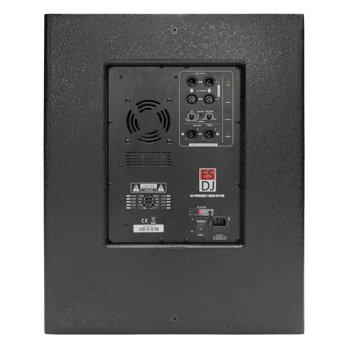 SUB-BAJO AMPLIFICADO 18 PULG., 1000W RMS, 133DB SPL