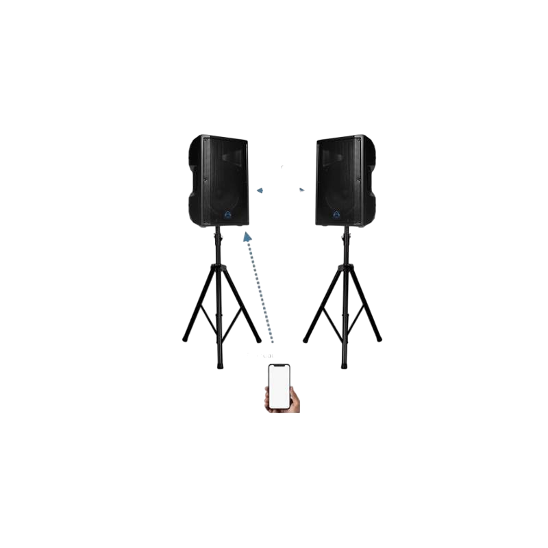 CAJA BI-AMPLIFICADA 8 PULG., 150W CONTINUO LF/100W CONTINUO HF, 124DB SPL, BT, USB