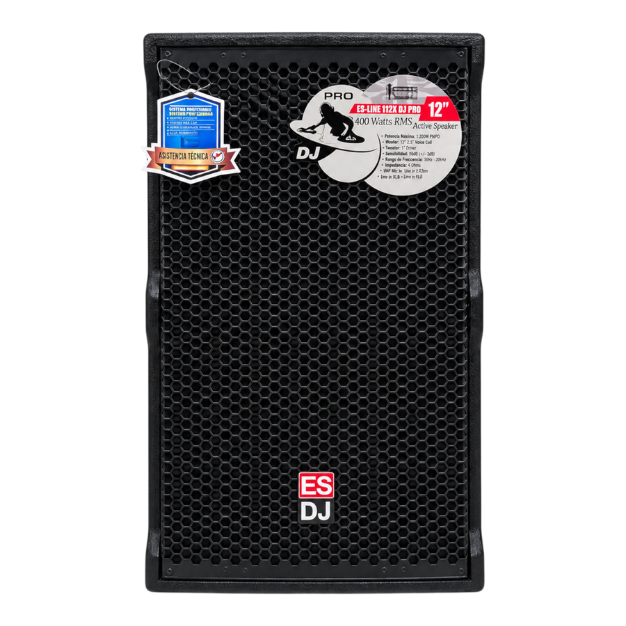 CAJA AMPLIFICADA 12 PULG., 500W RMS, 2 ENTRADAS JACK COMBO, SALIDA XLR, DSP, CLASE D