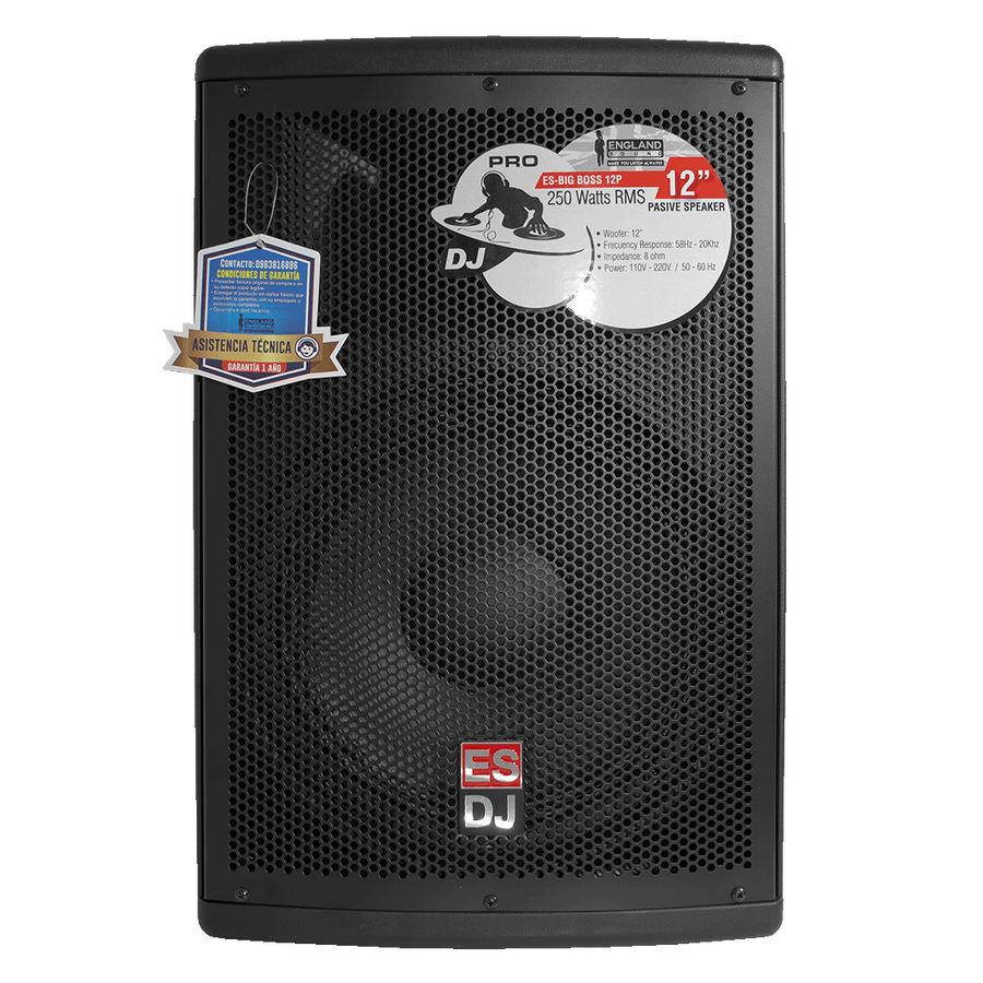 Caja Pasiva 12 Pulg, 250 Watts RMS, England Sound.
