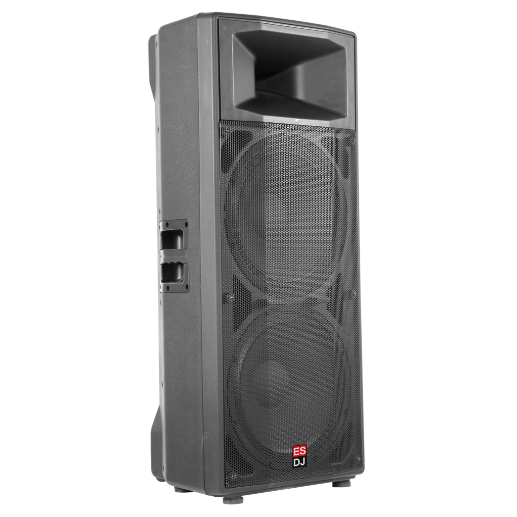 CAJA BI-AMPLIFICADA 2X15 PULG., 800W RMS LF/200W RMS HF, BT, USB, SD
