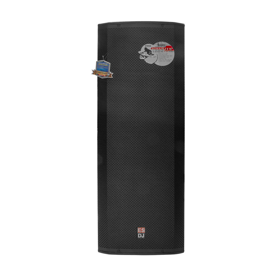 CAJA BI-AMPLIFICADA 2X15 PULG., 1200W RMS LF/300W RMS HF, BT, USB, SD