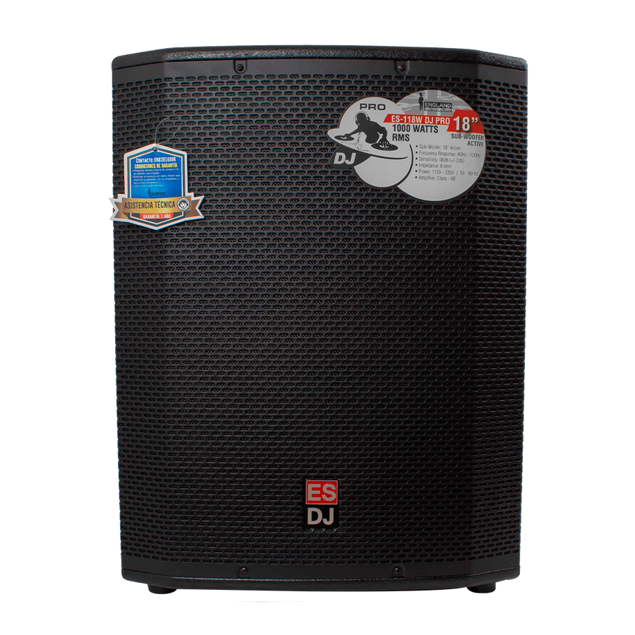 Parlante 1000W RMS Ampl, 18 pulg, England Sound