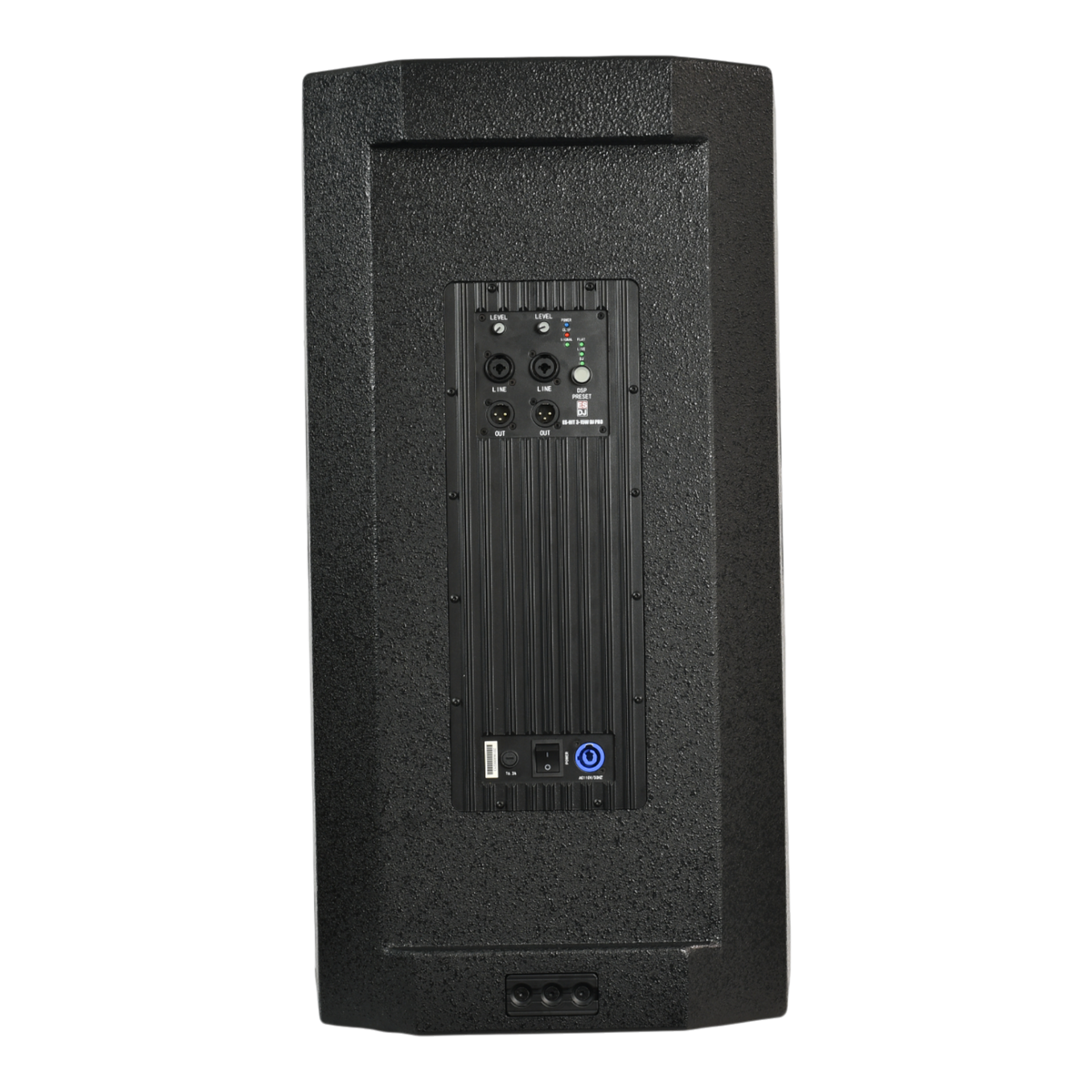 CAJA AMPLIFICADA 15 PULG. 3 VIAS, 800W RMS, 132DB, SALIDA XLR, DSP, CLASE D