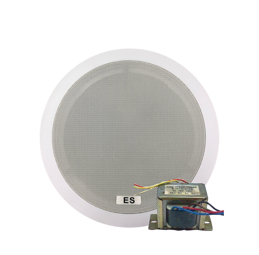 PARLANTE 6 PULG., 180W, 4 OHM, CON TRANSFORMADO, PR-G1630/ES-CL6-REJILLA/TF7515