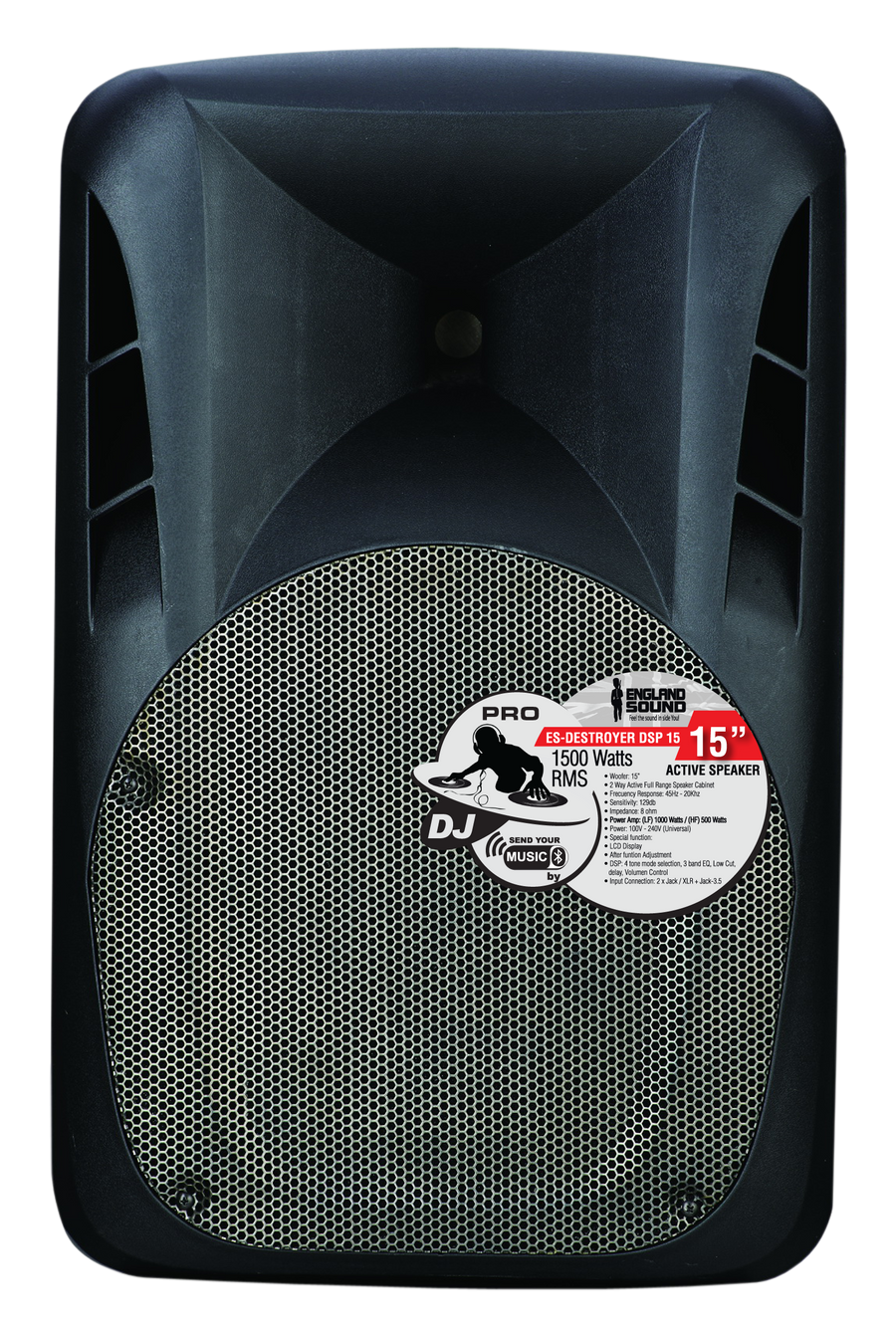 CAJA BI-AMPLIFICADA 15 PULG., 350W RMS LF/50W RMS HF, 129DB SPL, DSP
