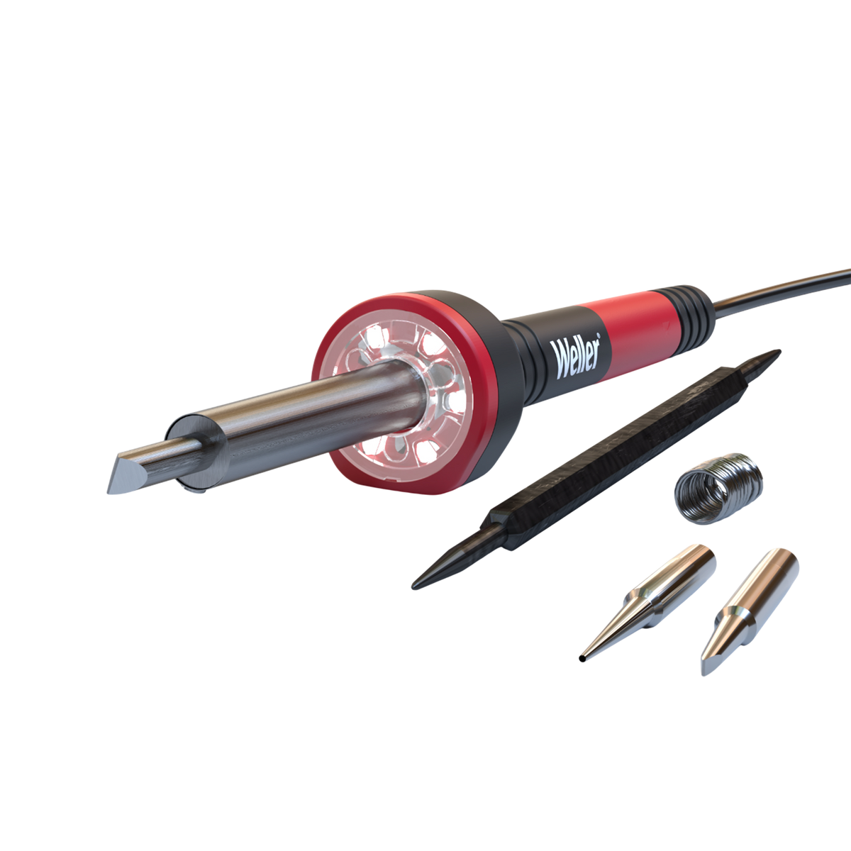 CAUTIN WELLER, 60 WATTS, PUNTA FINA, TIPO LAPIZ CON 3 LED DE ILUMINACION