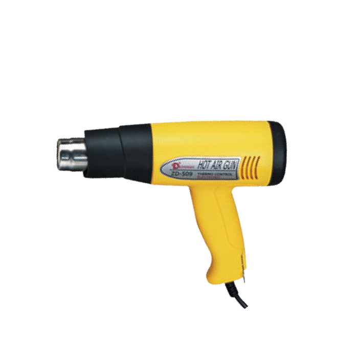 PISTOLA DE CALOR, 1200-1300 WATTS, 110V, 10A, AMARILLO