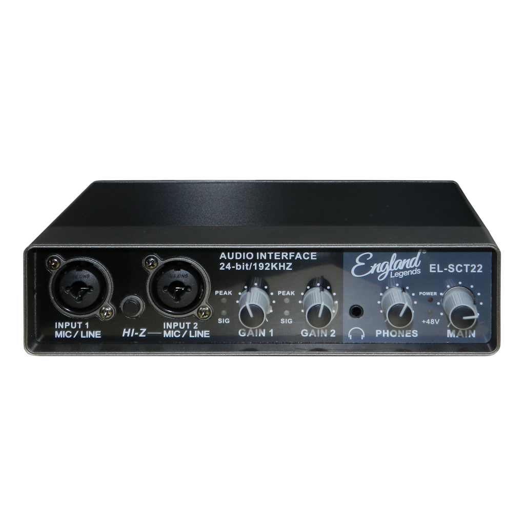 INTERFACE DE AUDIO DE 2 CANALES, 48V PARA MICROFONOS DE CONDENSADOR, SALIDA L-R, DOBLE ALIMENTACION DC DE ENTRADA
