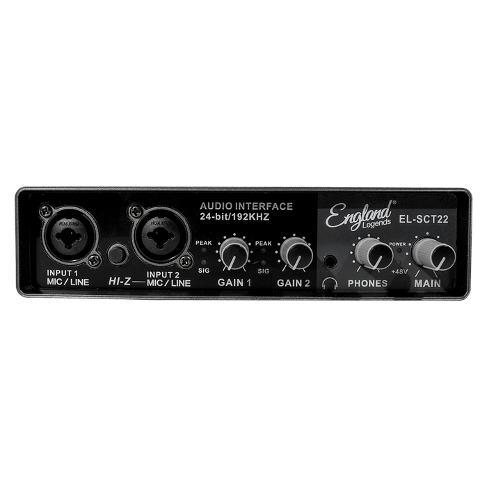 INTERFACE DE AUDIO DE 2 CANALES, 48V PARA MICROFONOS DE CONDENSADOR, SALIDA L-R, DOBLE ALIMENTACION DC DE ENTRADA