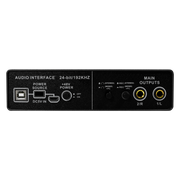 INTERFACE DE AUDIO DE 2 CANALES, 48V PARA MICROFONOS DE CONDENSADOR, SALIDA L-R, DOBLE ALIMENTACION DC DE ENTRADA