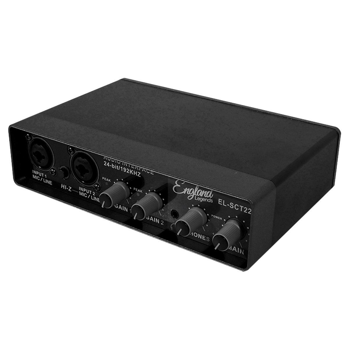 INTERFACE DE AUDIO DE 2 CANALES, 48V PARA MICROFONOS DE CONDENSADOR, SALIDA L-R, DOBLE ALIMENTACION DC DE ENTRADA