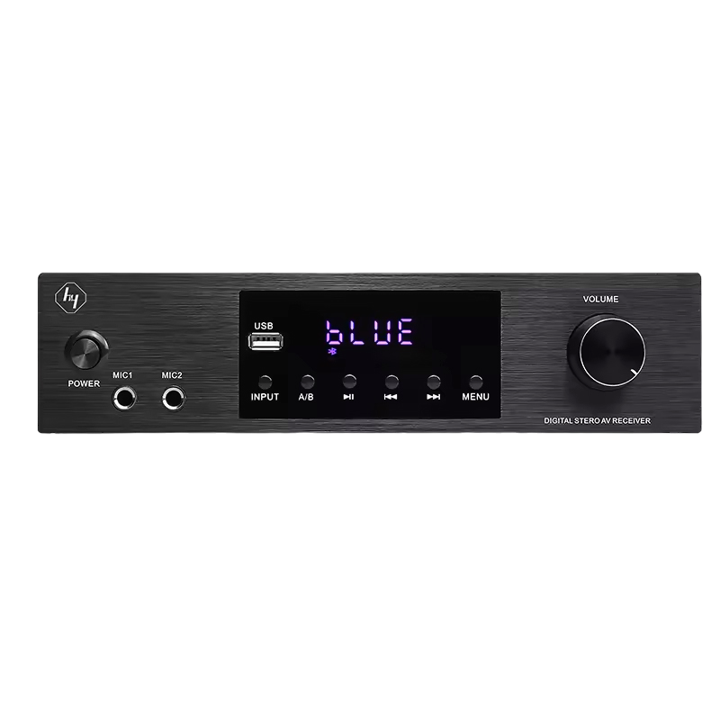 Amplificador Estéreo 2x100W, BT, USB, HYPERSOUND