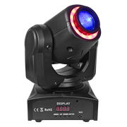 LUZ ROBOTICA CON RING LED, RGB, 7+1 GOBOS/12LED, 30W, EFECTO SPOT, 7+1 PATRONES, DMX-512 10/12CH