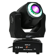 LUZ ROBOTICA CON RING LED, RGB, 7+1 GOBOS/12LED, 60W, EFECTO SPOT, 7+1 PATRONES, DMX-512 10/12CH