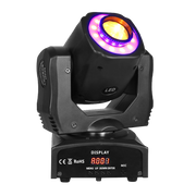 LUZ ROBOTICA CON RING LED, RGB, 7+1 GOBOS/12LED, 60W, EFECTO SPOT, 7+1 PATRONES, DMX-512 10/12CH