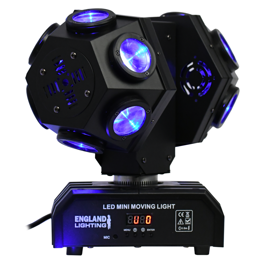 LUZ ROBOTICA DE DOBLE CABEZAL, RGBW, 10LEDX12W, DMX-512