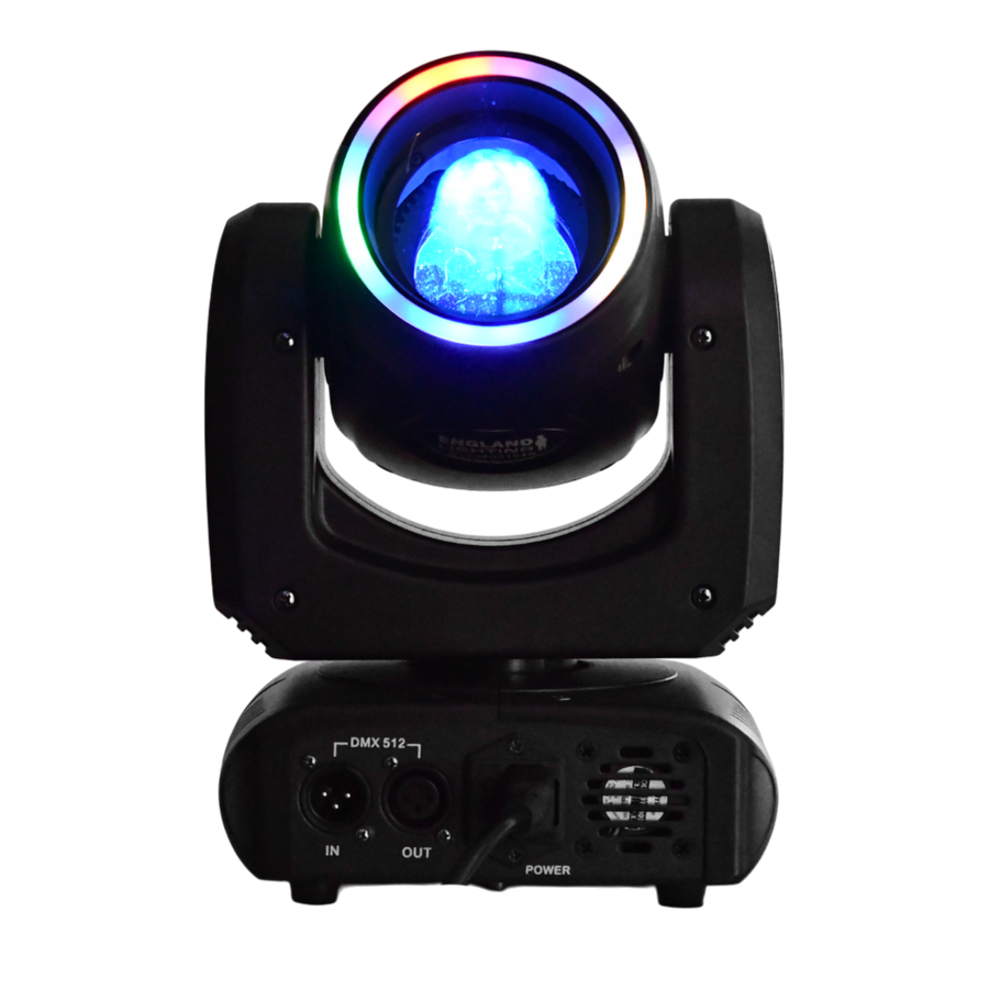 LUZ ROBOTICA LED, RGB, 150W, 4 EN 1, 24 LMAMPARAS 5050 DE 0.2W, DMX-512 15CH