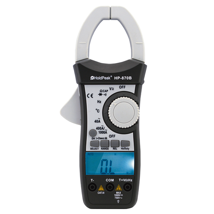 AMPERIMETRO DIGITAL CON BUZZER, DOBLE PANTALLA