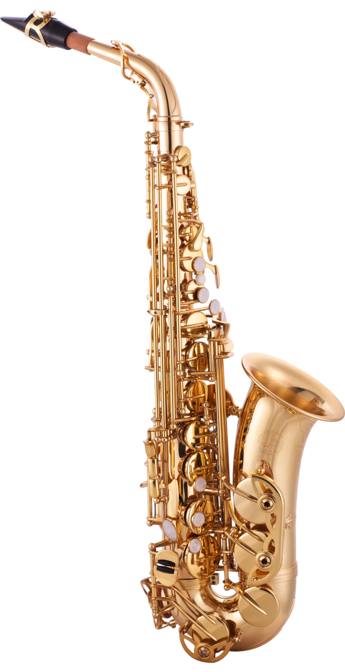 Saxofón Alto , Mecanismo de 8va suspendido, incluye Fa sostenido Alto y Fa frontal , JOHN PACKER JP041