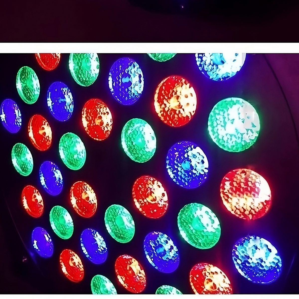 LUZ TACHO LED, RGB, 36LEDX1.5W, DMX-512, 8/9CH