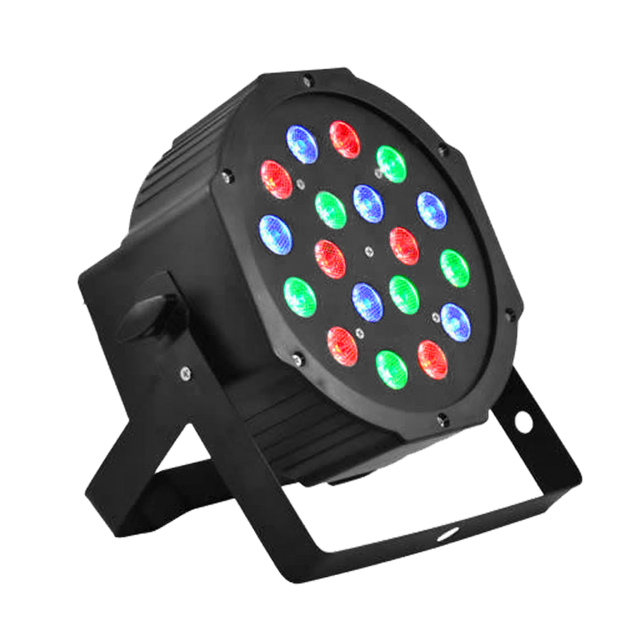 LUZ TACHO LED RGBW, 18LEDX1W, DMX-512, 8/9CH
