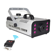 MAQUINA DE HUMO CON LUCES LED, RGB, 1500W, 6LEDX3W