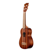 UKELELE SOPRANO 13", COLOR CAFE, TAPA Y FONDO DE CAOBA SATINADO
