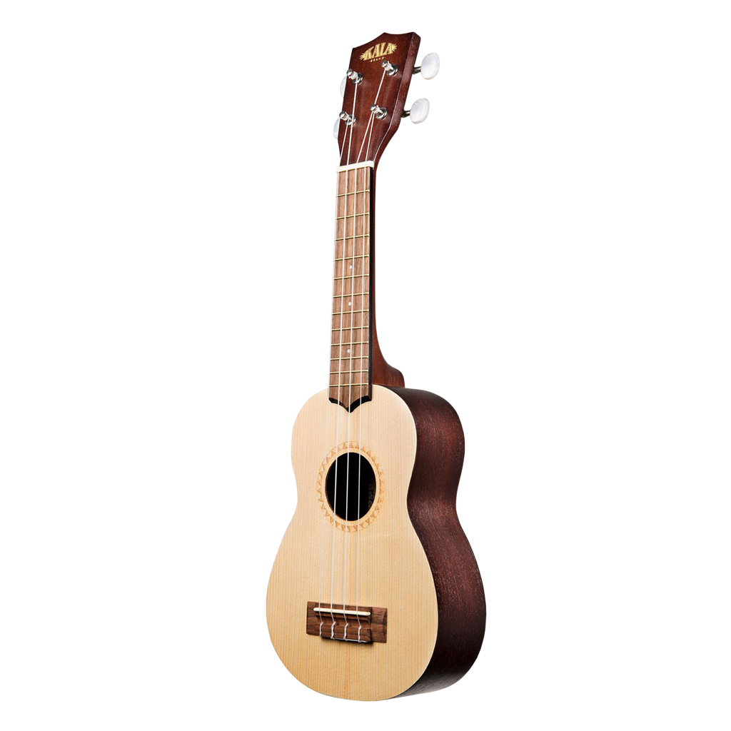 UKELELE SOPRANO 13", COLOR NATURAL, TAPA  ABETO, FONDO CAOBA SATINADO