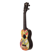 UKELELE SOPRANO 13", PLASTICO ABS, RESISTENTE AL AGUA, DISEÑO CARITA FELIZ